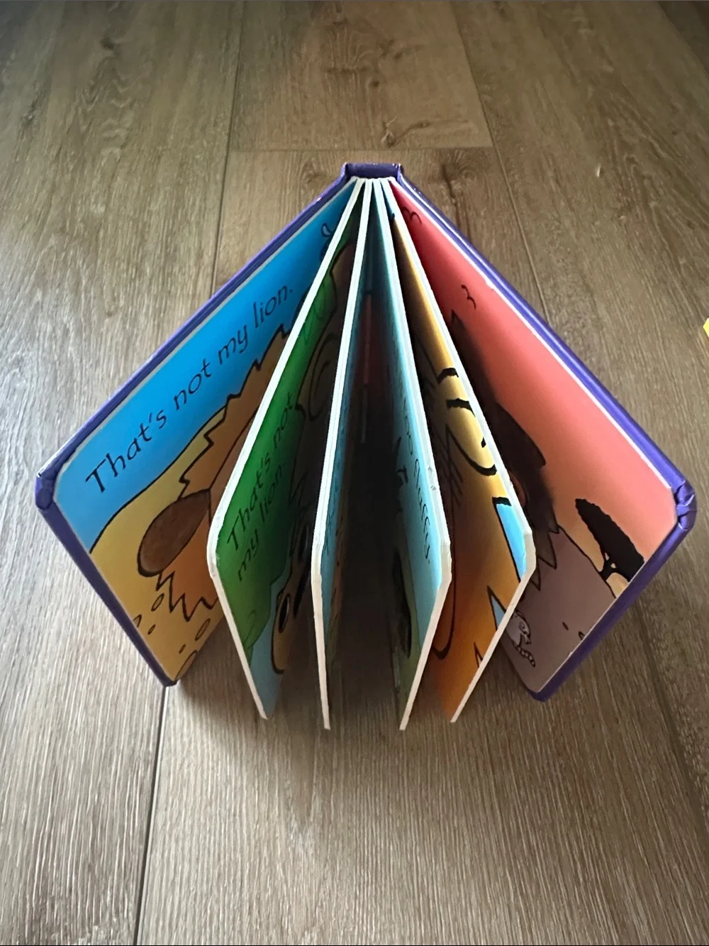 Usborne That's Not My Lion Touchy-Feely Board Book - Purple & Yellow